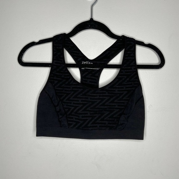Zella Other - Zella Size XL Z-Print Racerback Bra Black Stretch